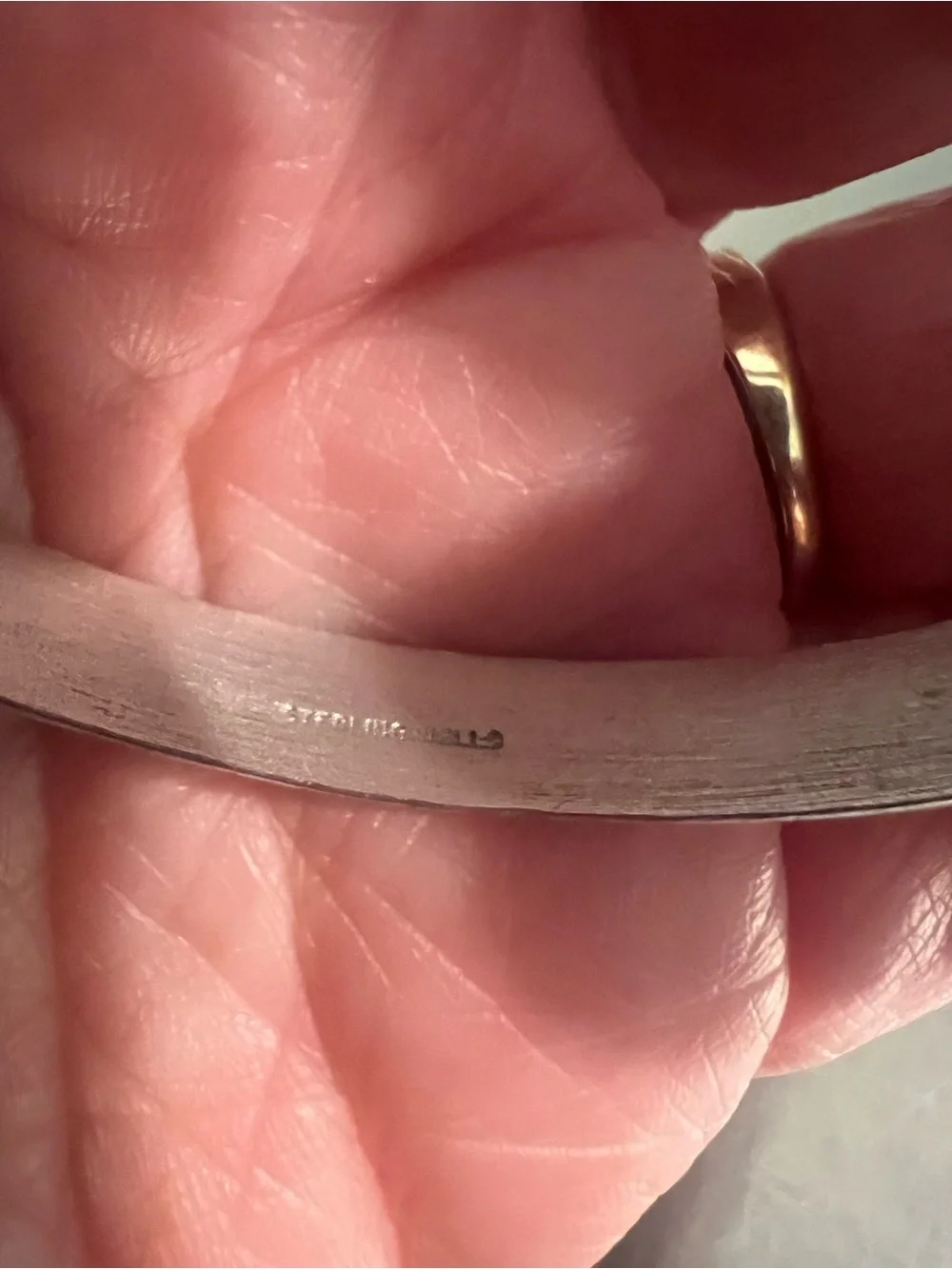 Wells Sterling Silver Heart-Textured Bangle Bracelet